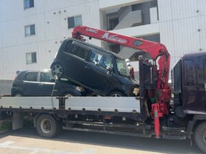 札幌市にあるコインパーキングでの放置車両の撤去